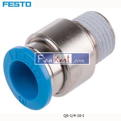 Picture of QS-1 4-10-I Festo Threaded-to-Tube Pneumatic Fitting