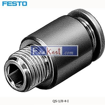 Picture of QS-1 8-4-I  Festo Threaded-to-Tube Pneumatic Fitting