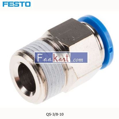 Picture of QS-3 8-10  Festo Threaded-to-Tube Pneumatic Fitting