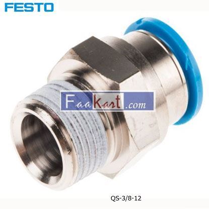 Picture of QS-3 8-12  Festo Threaded-to-Tube Pneumatic Fitting