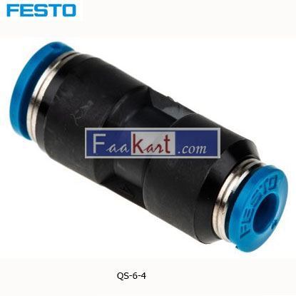 Picture of QS-6-4 Festo Tube-to-Tube Pneumatic Fitting Push