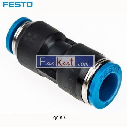 Picture of QS-8-6  Festo Tube-to-Tube Pneumatic Fitting Push