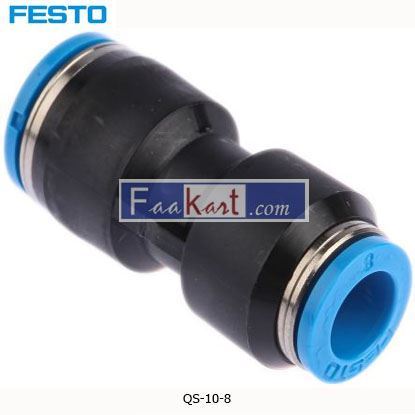 Picture of QS-10-8  Festo Tube-to-Tube Pneumatic Fitting Push