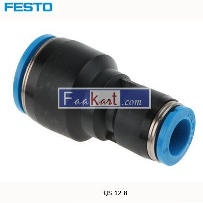 Picture of QS-12-8  Festo Tube-to-Tube Pneumatic Fitting Push