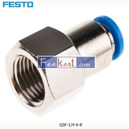 Picture of QSF-1 4-6-B  Festo Threaded-to-Tube Pneumatic Fitting