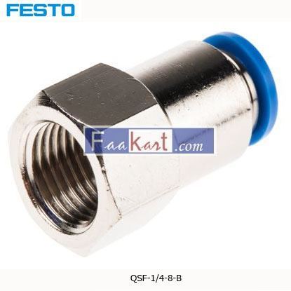 Picture of QSF-1 4-8-B  Festo Threaded-to-Tube Pneumatic Fitting