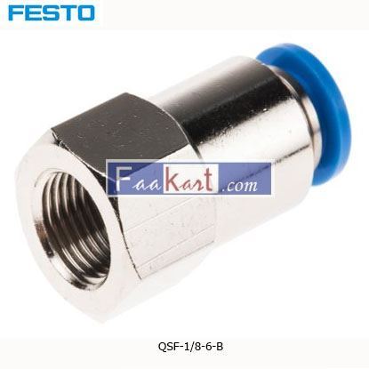 Picture of QSF-1 8-6-B  Festo Threaded-to-Tube Pneumatic Fitting
