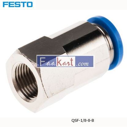 Picture of QSF-1 8-8-B  Festo Threaded-to-Tube Pneumatic Fitting