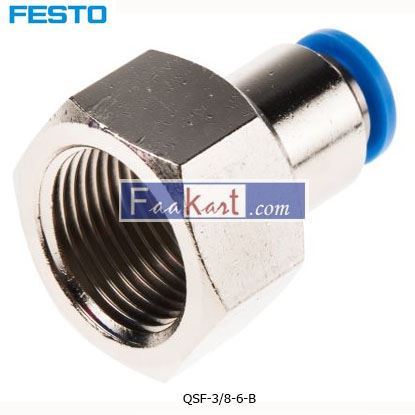 Picture of QSF-3 8-6-B  Festo Threaded-to-Tube Pneumatic Fitting