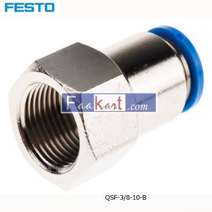 Picture of QSF-3 8-10-B  Festo Threaded-to-Tube Pneumatic Fitting