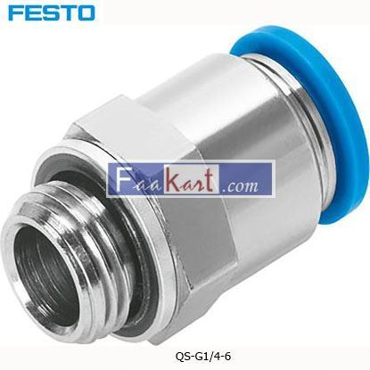 Picture of QS-G1 4-6  Festo Threaded-to-Tube Pneumatic Fitting