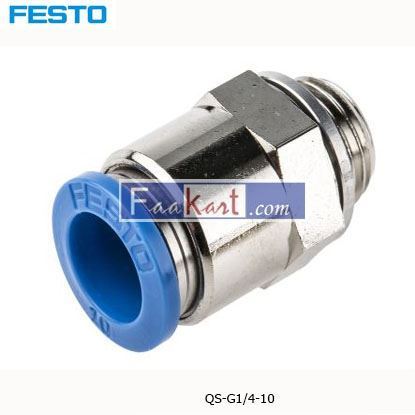Picture of QS-G1 4-10  Festo Threaded-to-Tube Pneumatic Fitting