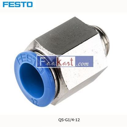 Picture of QS-G1 4-12  Festo Threaded-to-Tube Pneumatic Fitting