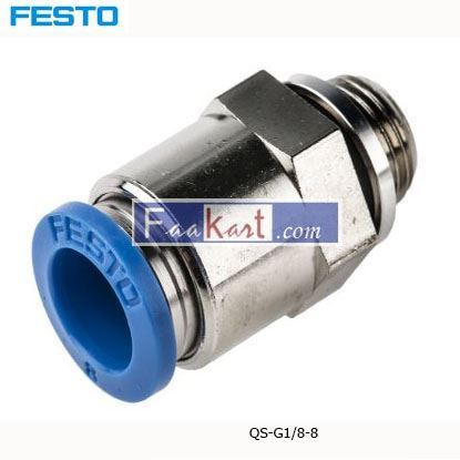 Picture of QS-G1 8-8  Festo Threaded-to-Tube Pneumatic Fitting