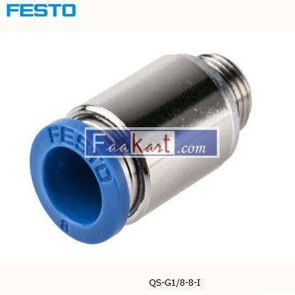 Picture of QS-G1 8-8-I Festo Threaded-to-Tube Pneumatic Fitting