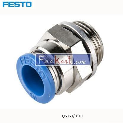 Picture of QS-G3 8-10  Festo Threaded-to-Tube Pneumatic Fitting