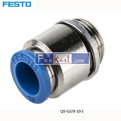 Picture of QS-G3 8-10-I  Festo Threaded-to-Tube Pneumatic Fitting