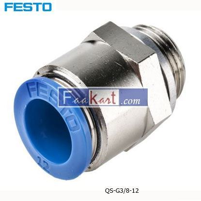 Picture of QS-G3 8-12  Festo Threaded-to-Tube Pneumatic Fitting