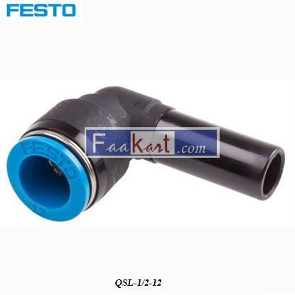 Picture of QSL-1 2-12  Festo Threaded-to-Tube Pneumatic Elbow Fitting