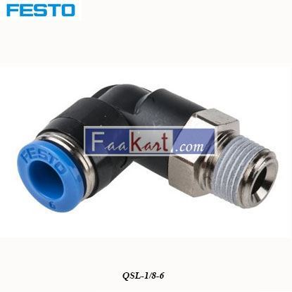 Picture of QSL-1 8-6  Festo Threaded-to-Tube Pneumatic Elbow Fitting