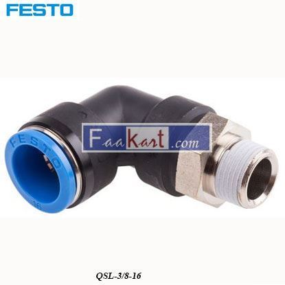 Picture of QSL-3 8-16  Festo Threaded-to-Tube Pneumatic Elbow Fitting