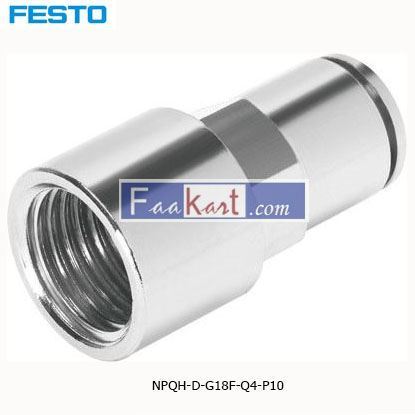 Picture of NPQH-D-G18F-Q4-P10  Festo Threaded-to-Tube Pneumatic Fitting
