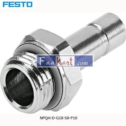 Picture of NPQH-D-G18-S8-P10  Festo Threaded-to-Tube Pneumatic Fitting