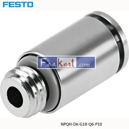 Picture of NPQH-DK-G18-Q6-P10  Festo Threaded-to-Tube Pneumatic Fitting