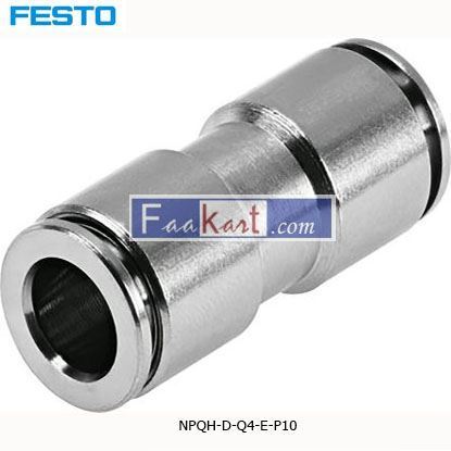 Picture of NPQH-D-Q4-E-P10  Festo NPQH Pneumatic Straight Tube-to-Tube Adapter