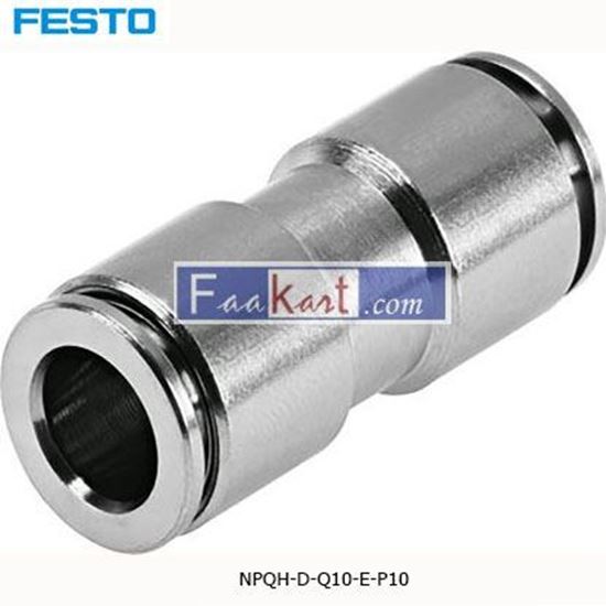 Picture of NPQH-D-Q10-E-P10  Festo NPQH Pneumatic Straight Tube-to-Tube Adapter