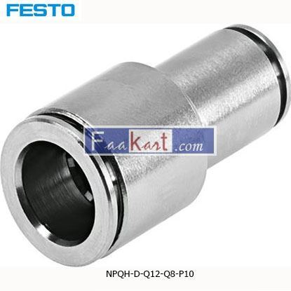 Picture of NPQH-D-Q12-Q8-P10  Festo NPQH Pneumatic Straight Tube-to-Tube Adapter