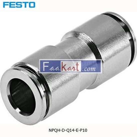 Picture of NPQH-D-Q14-E-P10 Festo NPQH Pneumatic Straight Tube-to-Tube Adapter