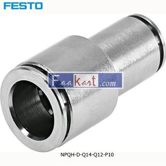 Picture of NPQH-D-Q14-Q12-P10  Festo NPQH Pneumatic Straight Tube-to-Tube Adapter