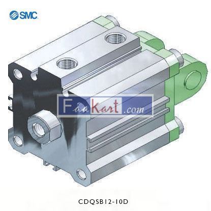 Picture of CDQSB12-10D   SMC Pneumatic Compact Cylinder 12mm Bore, 10mm Stroke, CQS Series, Double Acting