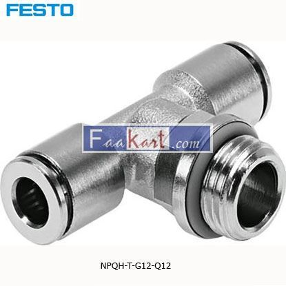 Picture of NPQH-T-G12-Q12  Festo Threaded-to-Tube Tee Connector