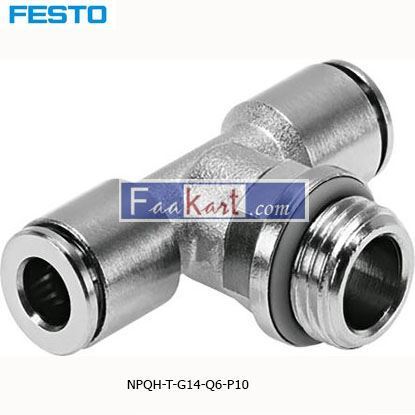 Picture of NPQH-T-G14-Q6-P10  Festo Threaded-to-Tube Tee Connector