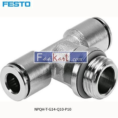 Picture of NPQH-T-G14-Q10-P10  Festo Threaded-to-Tube Tee Connector