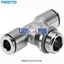 Picture of NPQH-T-G14-Q12-P10  Festo Threaded-to-Tube Tee Connector