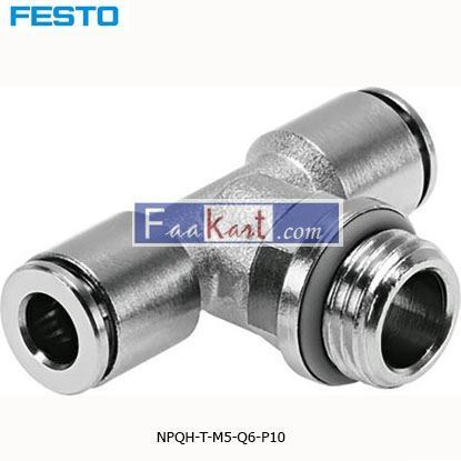 Picture of NPQH-T-M5-Q6-P10  Festo Threaded-to-Tube Tee Connector