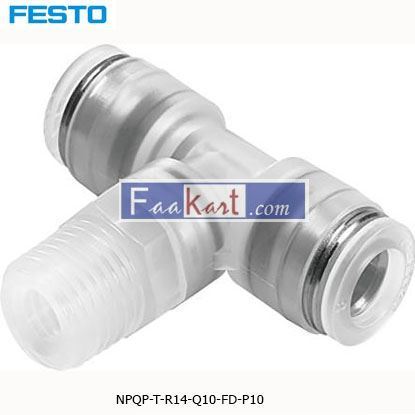 Picture of NPQP-T-R14-Q10-FD-P10  FESTO Tube Tee Connector