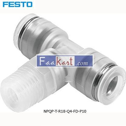 Picture of NPQP-T-R18-Q4-FD-P10  FESTO Tube Tee Connector