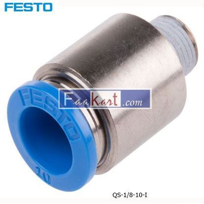 Picture of QS-1 8-10-I  FESTO Tube Pneumatic Fitting