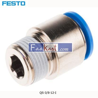 Picture of QS-3 8-12-I  FESTO Tube Pneumatic Fitting