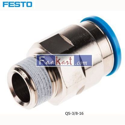 Picture of QS-3 8-16  FESTO Tube Pneumatic Fitting