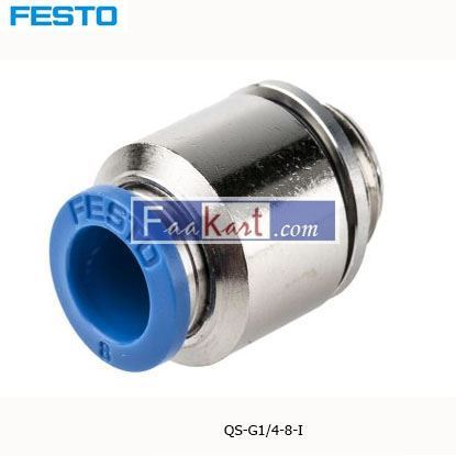 Picture of QS-G1 4-8-I  FESTO Tube Pneumatic Fitting