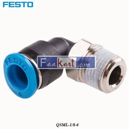 Picture of QSML-18-6  FESTO Tube Pneumatic Elbow Fitting