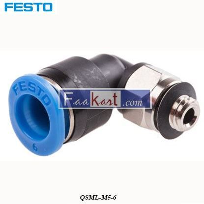 Picture of QSML-M5-6 FESTO Tube Pneumatic Elbow Fitting