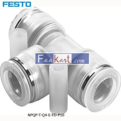 Picture of NPQP-T-Q4-E-FD-P10 Festo Pneumatic Tee Tube-to-Tube Adapter