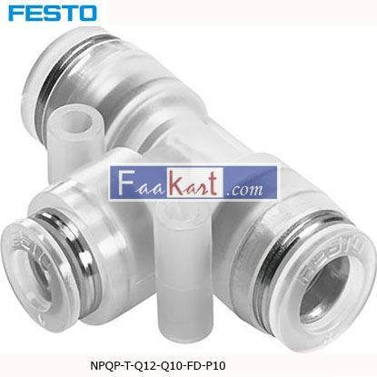 Picture of NPQP-T-Q12-Q10-FD-P10 Festo Pneumatic Tee Tube-to-Tube Adapter