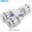 Picture of NPQP-Y-Q10-E-FD-P10 Festo NPQP Pneumatic Y Tube-to-Tube Adapter